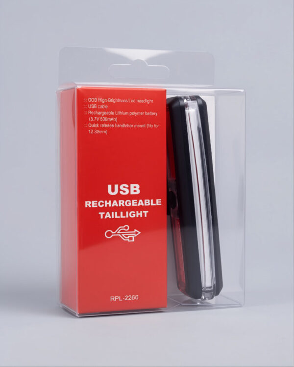 Luz Posterior de Seguridad COB LED Recargable USB - 100 Lúmenes