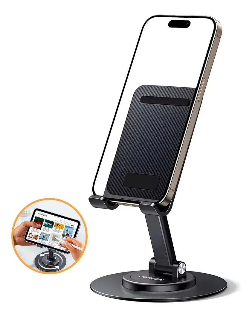UGREEN Soporte de Aluminio 360° para Celular y Tablet – LP805